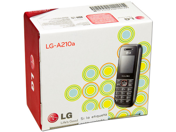 Celular LG A210a Tipo barra con cámara VGA, radio FM. Región 4