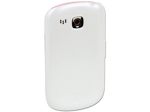 Celular LG C305 con teclado Qwerty, cámara de 2 MP y conexión WiFi para que estés al día con las redes sociales, radio FM. Región 4. Color Blanco con Rosa.