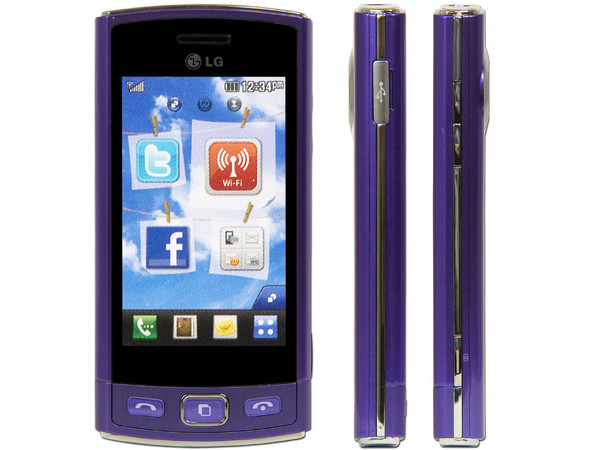 Celular LG GM360 con Pantalla Full Touch, cámara de 5.0 MP, conexion Wi-Fi. Color Morado. Región 4. 