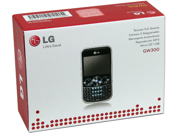 Celular LG GW300 con teclado Qwerty, cámara de 2 MP, radio FM, Bluetooth. Región 4. Color Gris con Azul
