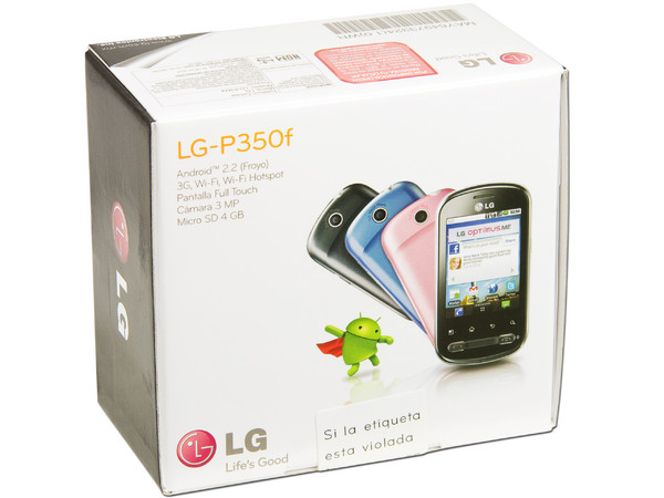  Celular LG Optimus Me P350f con Pantalla Touch, cámara de 3 MP, conexion Wi-Fi y S.O. Android 2.2. Región 4