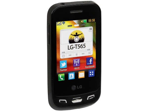 Celular LG T565 con Pantalla Touch, cámara de 3.2 MP, conexion Wi-Fi. Color Negro. Región 4. 