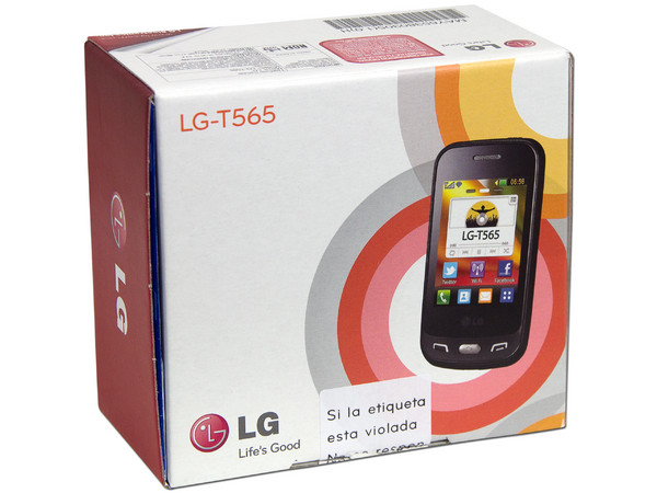 Celular LG T565 con Pantalla Touch, cámara de 3.2 MP, conexion Wi-Fi. Color Negro. Región 4. 