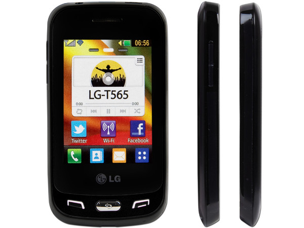 Celular LG T565 con Pantalla Touch, cámara de 3.2 MP, conexion Wi-Fi. Color Negro. Región 4. 
