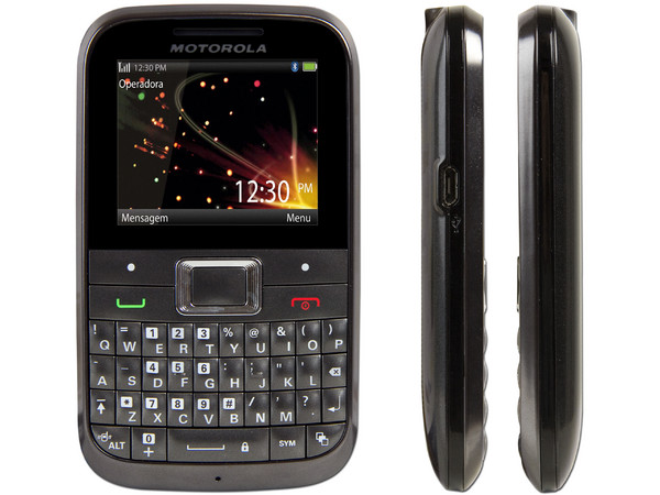 Celular Motorola Motokey Mini EX 108 con teclado Qwerty, cámara de 2 MP y radio FM. Región 4