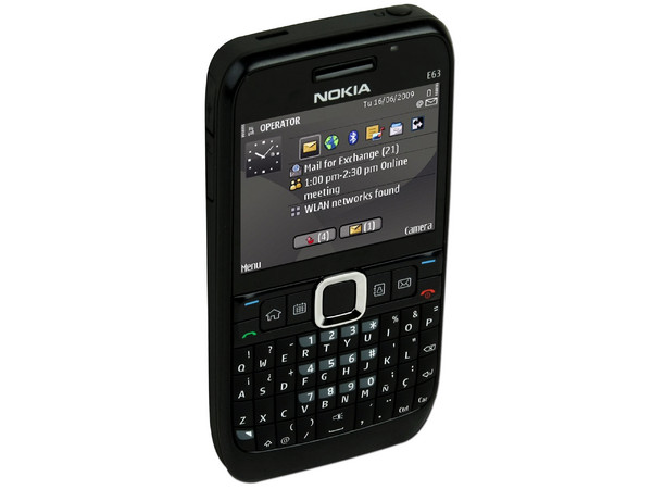 Celular Nokia E63 con teclado QWERTY, Cámara de 2 MP, conexión Wi-Fi y radio FM. Región 4