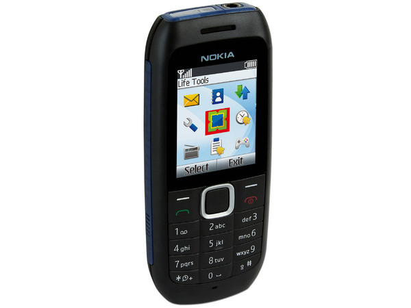 Celular Nokia 1616, Tipo barra delgado con pantalla a color, radio FM y batería de larga duración. Región 4