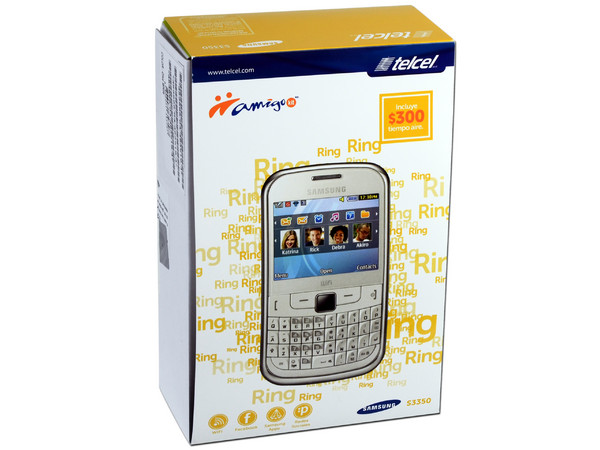Celular Samsung S3350 con teclado QWERTY, cámara de 2 MP y conexión Wi-Fi. Color Blanco.  Región 4
