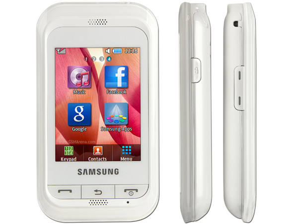 Celular Samsung C3300 con pantalla Touch, Cámara de 1.3MP y Radio FM. Color Blanco. Region 4