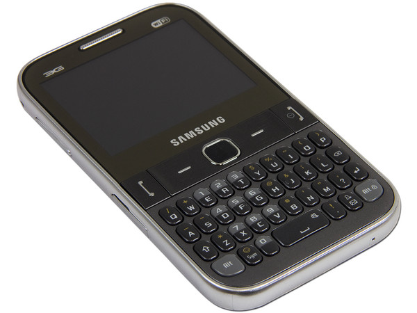 Celular Samsung Chat527 con teclado QWERTY, cámara de 2 MP, conexión 3G y Wi-Fi. Color Gris. Región 4