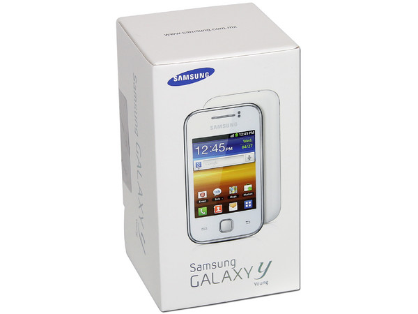 Celular Samsung Galaxy Young con Pantalla Touch, cámara de 2 MP, conexion Wi-Fi y S.O. Android 2.3. Color Blanco. Región 4