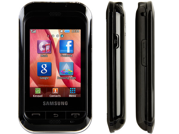 Celular Samsung C3300 con pantalla Touch, Cámara de 1.3MP y Radio FM. Color Negro. Region 4