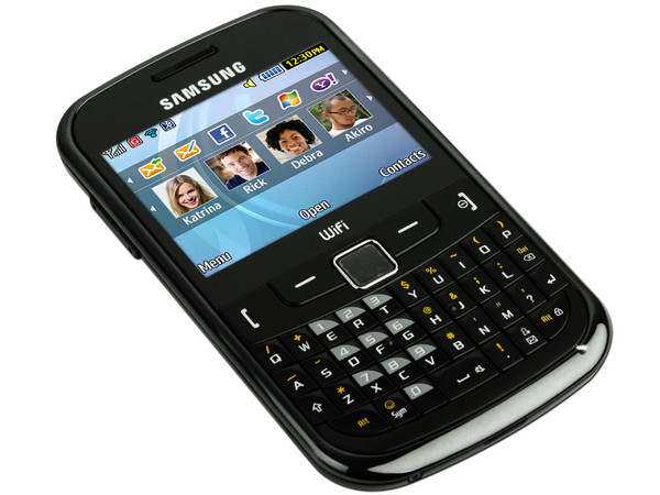 Celular Samsung S3350 con teclado QWERTY, cámara de 2 MP y conexión Wi-Fi. Color Negro. Región 4