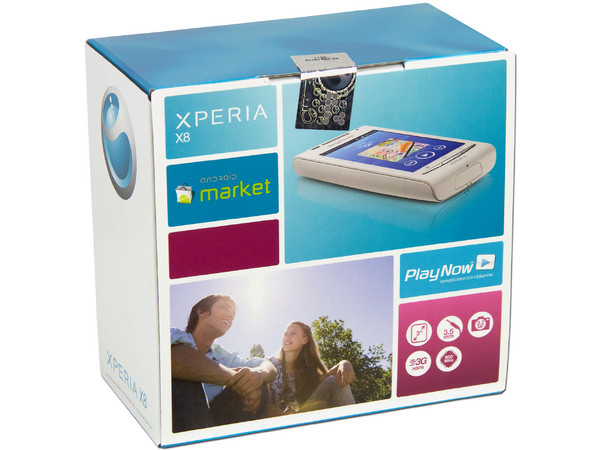Smartphone Sony Ericsson Xperia X8 con Pantalla Touch, Cámara de 3.2MP, conexión Wi-Fi y S.O. Android. Región 4