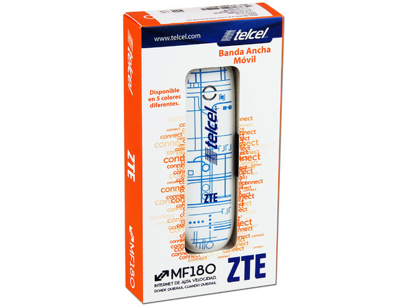 Banda Ancha Móvil 3G ZTE MF180, USB.Color Blanco con Azul