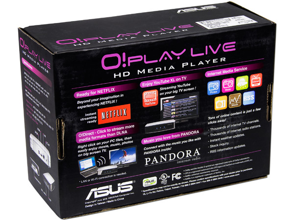 Reproductor Multimedia HD ASUS O!Play Live, Full HD, USB y Lector de Tarjetas.