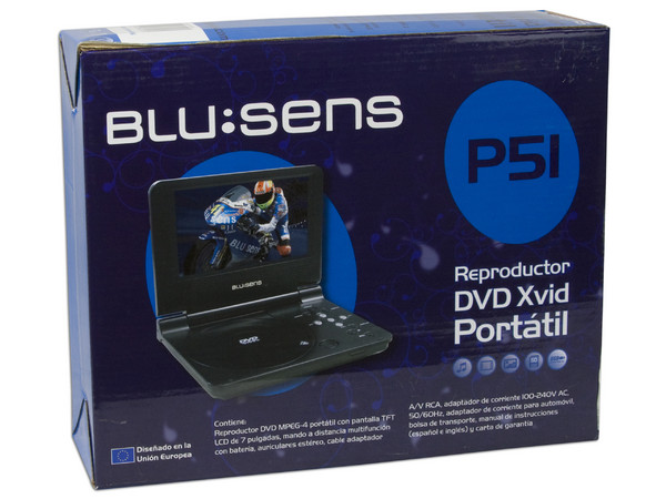 DVD Portátil Blusens P51 con pantalla de 7