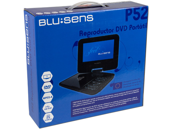 DVD Portátil Blusens P52-7P con pantalla de 7