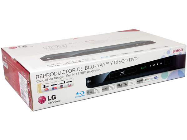 Reproductor Blu-ray LG, Full HD 1080p, compatible, DVD Región 4, Dolby True-HD, USB.