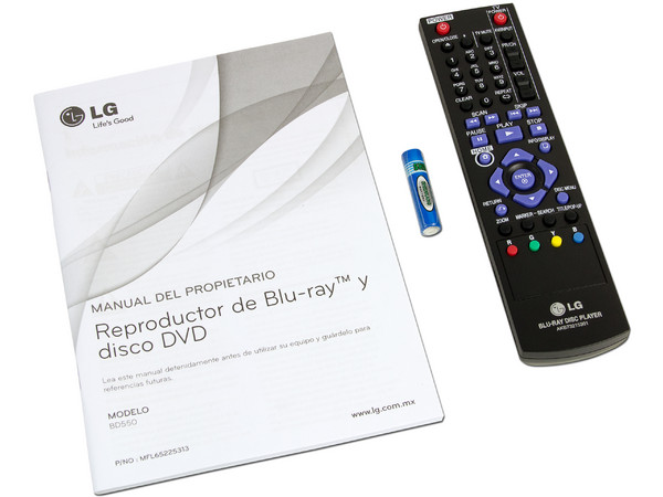 Reproductor Blu-ray LG, Full HD 1080p, compatible, DVD Región 4, Dolby True-HD, USB.
