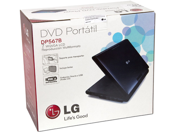 DVD Portátil LG DP-567B con pantalla de 7