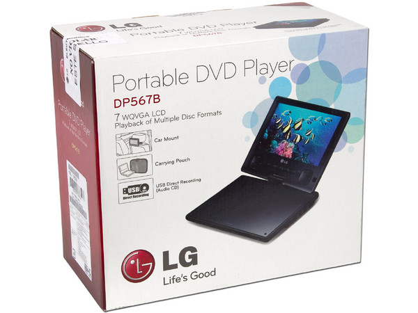 DVD Portátil LG DP-567B con pantalla de 7