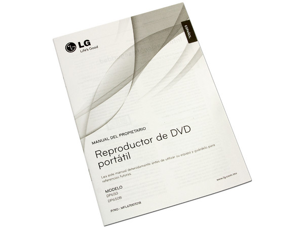 DVD Portátil LG DP-650 con pantalla de 7