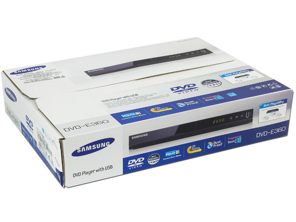 Reproductor de DVD Samsung, USB, Región 4.