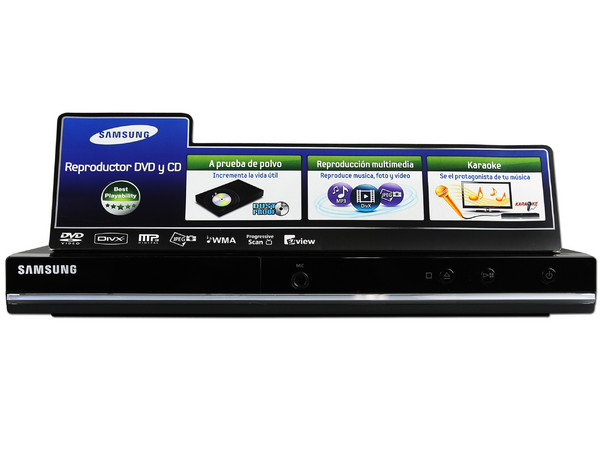 Reproductor de DVDs Samsung modelo DVD-C350K con una entrada para micrófono, Región 4