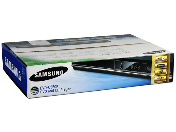 Reproductor de DVDs Samsung modelo DVD-C350K con una entrada para micrófono, Región 4