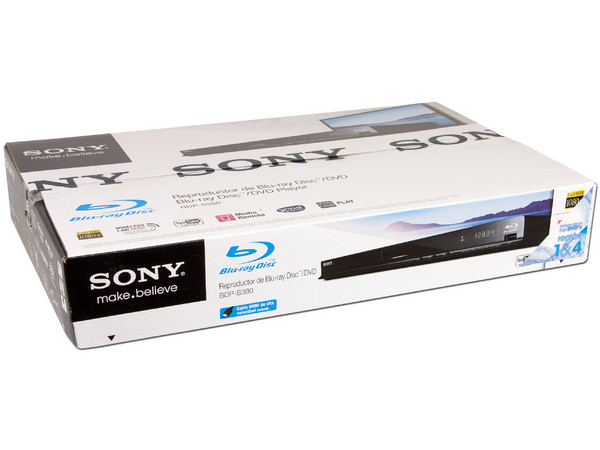 Reproductor Blu-ray Sony BDP-S380 Full HD 1080p, compatible con Wi-Fi. DVD Región 1 y 4, Dolby True-HD, DTS-HD