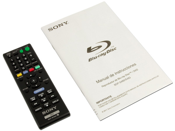Reproductor Blu-ray Sony BDP-S480 Full HD 1080p, compatible con 3D y Wi-Fi, DVD Región 1 y 4, Dolby True-HD, DTS-HD, USB.