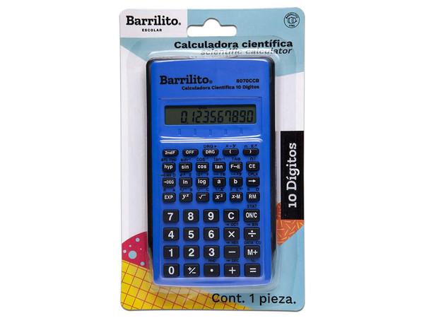 Calculadora Científica Barrilito 8070CCB de 10 Dígitos, Colores Variables.