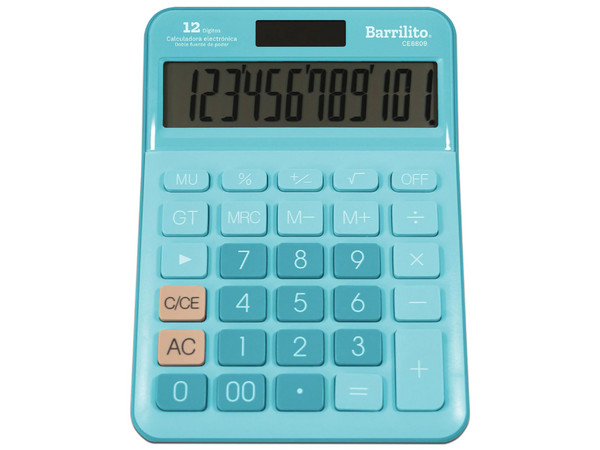 Calculadora Científica Barrilito CE8809, 12 Dígitos. Colores Surtidos.