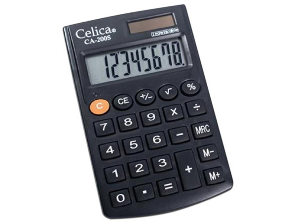 Calculadora de Bolsillo Celica 200S de 8 dígitos.