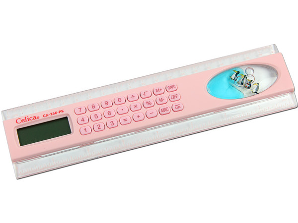 Calculadora con Regla Celica, Color Rosa