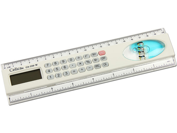 Calculadora con Regla Celica, Color Blanca 