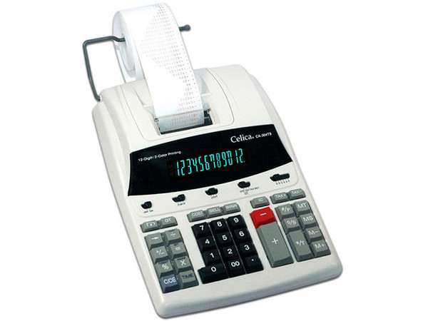 Calculadora Celica con impresora integrada, 2 tintas.