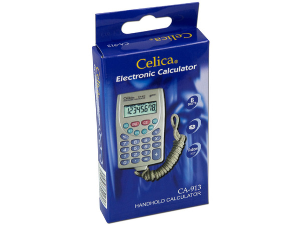 Calculadora de Bolsillo Celica 8 dígitos, con cordón.
