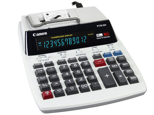 Calculadora Canon P170-DH 12 Dígitos con Impresora a 2 Colores. 