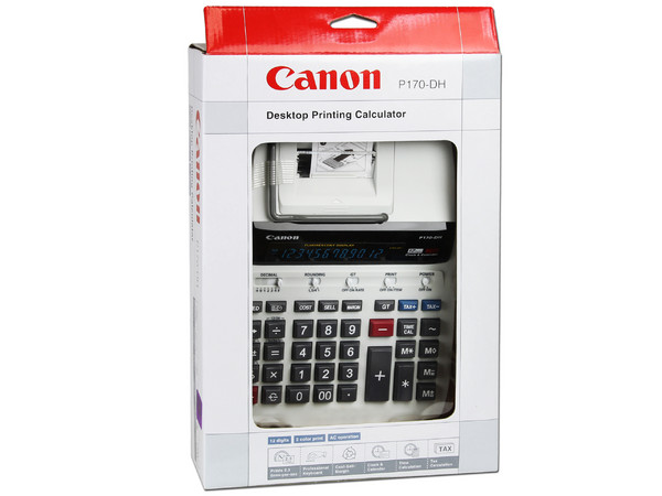 Calculadora Canon P170-DH 12 Dígitos con Impresora a 2 Colores. 