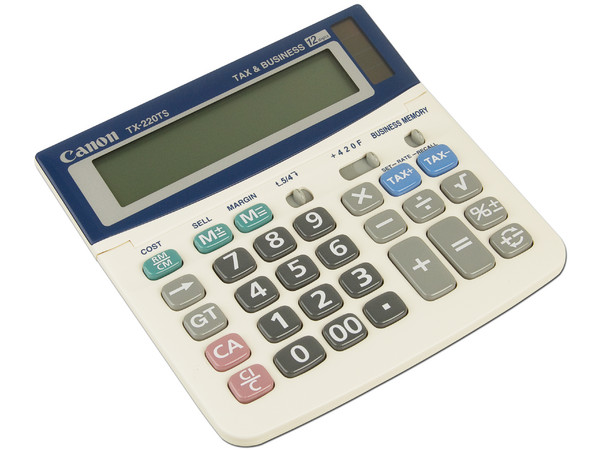 Calculadora Canon TX-220TS Business Calculator 12 dígitos.
