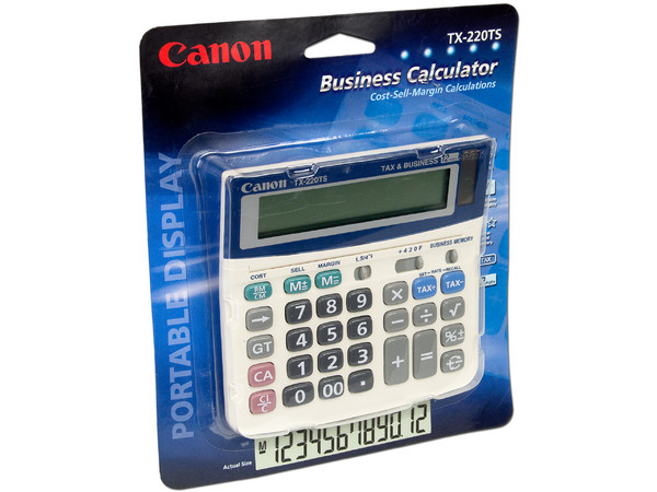 Calculadora Canon TX-220TS Business Calculator 12 dígitos.