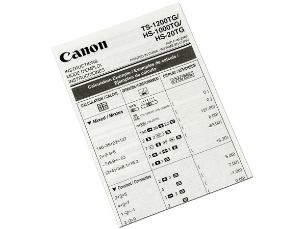 Calculadora Canon HS-1000TG 10 dígitos.