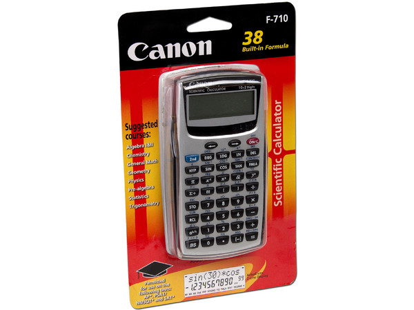 Calculadora Científica Canon F-710, 38 fórmulas, 139 funciones científicas y estadísticas.