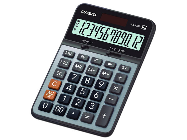 Calculadora Básica Casio AX-120B, 12 dígitos.
