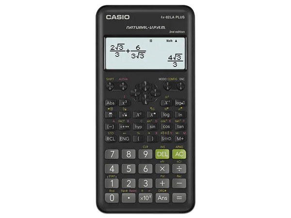 Calculadora científica Casio FX-82LAPLUS2-BK, 252 Funciones, 4 líneas en pantalla, funciones en Español, Color Negro.
