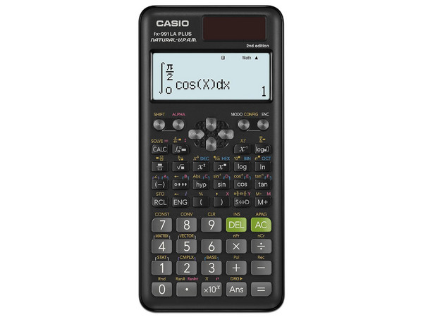Calculadora Científica Casio FX-991LA Plus 2, Pantalla 4 líneas, 415 funciones, Color Negro.