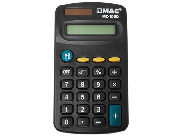 Calculadora de bolsillo MAE MC-1000 de 8 dígitos, 1 pieza.