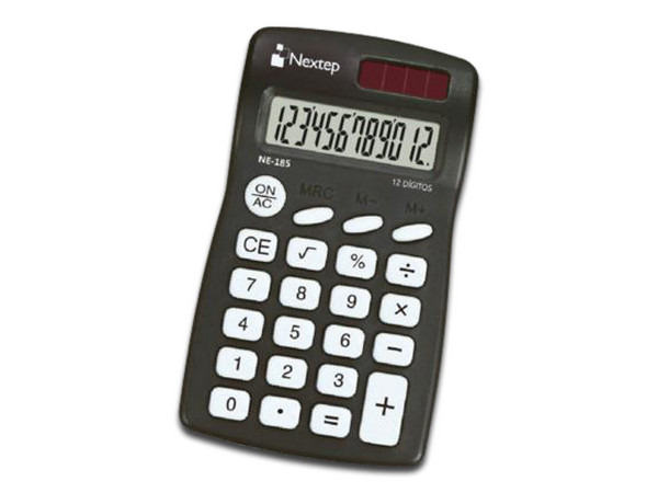 Calculadora Nextep NE-186, funciones básicas, 12 dígitos.
